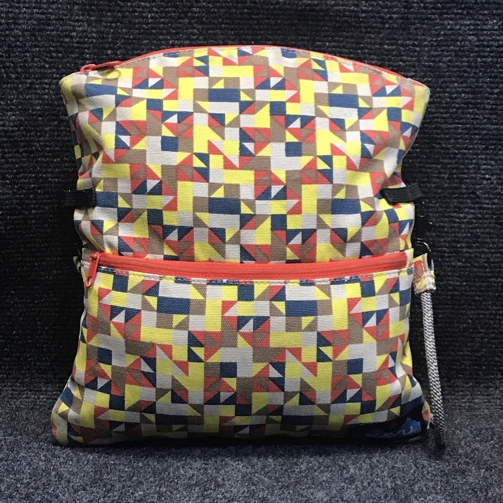 KAVU Slingaling Geometric Desert Mosaic Print Rope Fold Over Crossbody Bag